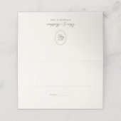 Sage Green Rose Wedding  Plaatskaartje (Buitenkant ongevouwen)