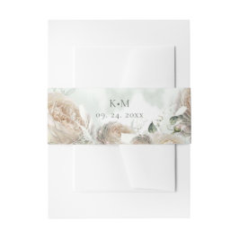 Sage Green Roses Greenery Wedding Uitnodigingen Wikkel