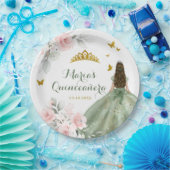 Sage Green Royale Quinceañera 16e Papieren Bordje (Feest)
