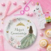Sage Green Royale Quinceañera 16e Papieren Bordje (Feest)