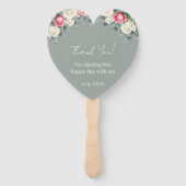 Sage Green  Rozen Baby shower Dank u Handwaaier (Achterkant)