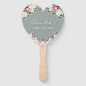Sage Green  Rozen Baby shower Dank u Handwaaier (Voorkant)