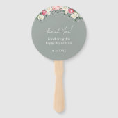 Sage Green  Rozen Vrijgezellenfeest Dank u Handwaaier (Achterkant)