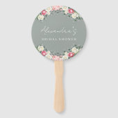 Sage Green  Rozen Vrijgezellenfeest Dank u Handwaaier (Voorkant)