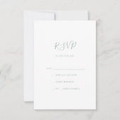 Sage Green RSVP-kaart RSVP Kaartje (Voorkant)