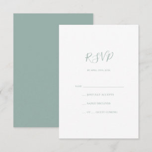 Sage Green RSVP-kaart RSVP Kaartje
