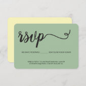 Sage Green RSVP zonder gereserveerde zitplaats te  (Voorkant / Achterkant)