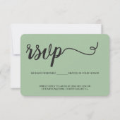 Sage Green RSVP zonder gereserveerde zitplaats te (Voorkant)