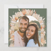 Sage Green Rust Bohemian Dried Botanisch stijlvol Kaart (Achterkant)