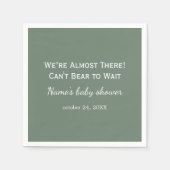 Sage Green Rustic Baby shower servetten (Voorkant)