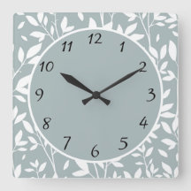 Sage Green Rustic Floral Leaves Farmhouse