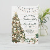 Sage Green Rustic Hygge Christmas Comfy and Cozy Kaart (Staand voorkant)