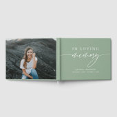 Sage Green Rustic in het houden van geheugen Funer Gastenboek (Volledig)