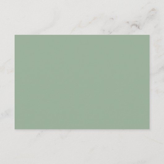 Sage Green Rustic Wedding Details Cards Informatiekaartje (Achterkant)