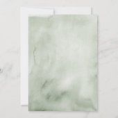 Sage Green Rustic Winter Forest Bridal Shower Kaart (Achterkant)