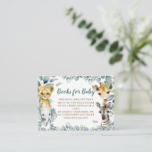 Sage Green Safari Themaboek Aanvraag Informatiekaartje (Staand voorkant)