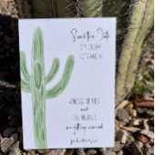 Sage Green Saguaro Cactus Bewaar de datum uitnodig Save The Date