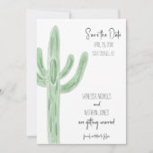 Sage Green Saguaro Cactus Bewaar de datum uitnodig Save The Date (Voorkant)
