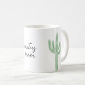 Sage Green Saguaro Cactus Mom Waterverf Koffiemok (Voorkant rechts)