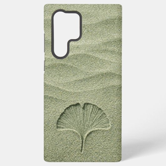 Sage Green Sand Ginkgo Leaf Zen Samsung Galaxy Hoesje (Achterkant)