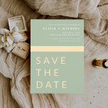 Sage Green Save the Date Elegant Gold<br><div class="desc">Het huwelijk Elegant Sage Green en Gold sparen de Datumkaarten. Sparen de kaarten van de Datum bevatten een moderne hand geschreven kromme manuscripttypografie die elegant,  eenvoudig en modern zijn om na u minimalistische eenvoudige trouwdag te gebruiken viering.</div>