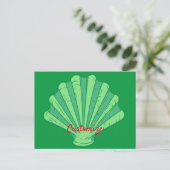 Sage Green Scallop Shell Thunder_Cove Briefkaart (Staand voorkant)