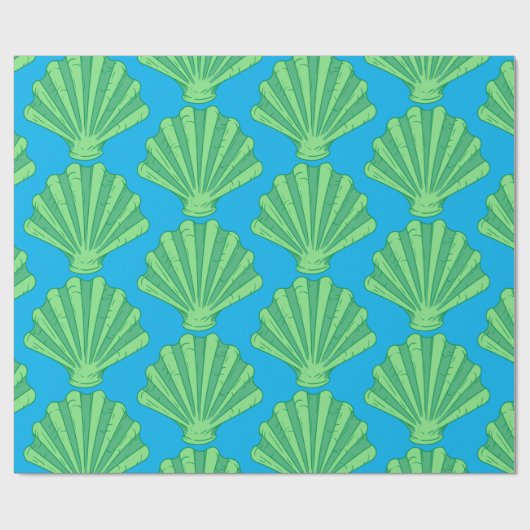 Sage Green Scallop Shell Thunder_Cove Cadeaupapier (Vlak)
