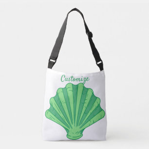 Sage Green Scallop Shell Thunder_Cove Crossbody Tas