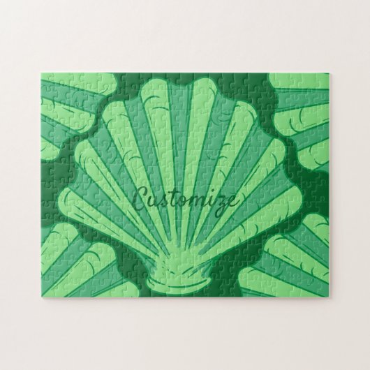 Sage Green Scallop Shell Thunder_Cove Legpuzzel (Horizontaal)