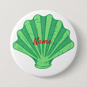 Sage Green Scallop Shell Thunder_Cove Ronde Button 7,6 Cm