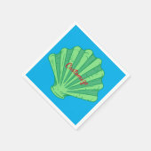 Sage Green Scallop Shell Thunder_Cove Servet (Hoek)