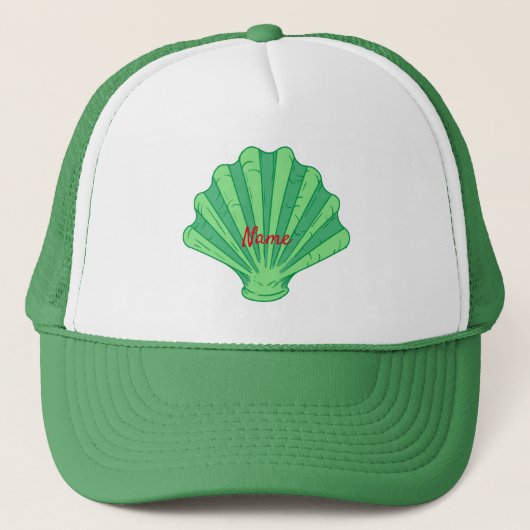 Sage Green Scallop Shell Thunder_Cove Trucker Pet (Voorkant)
