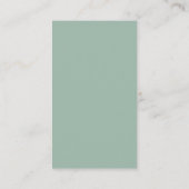 Sage Green Schoonmaakdiensten Professioneel Logo Visitekaartje (Achterkant)
