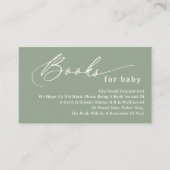 Sage Green Script Books voor Baby Enclosure Kaart (Voorkant)