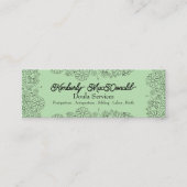 Sage Green script doula diensten Contactkaartje (Voorkant)