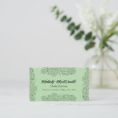 Sage Green script doula-diensten Visitekaartje (Staand voorkant)
