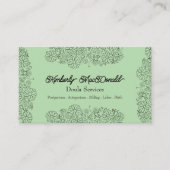 Sage Green script doula-diensten Visitekaartje (Voorkant)