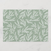 Sage Green Script Favoriete geheugen van de bruid Advieskaart (Achterkant)