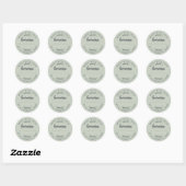 Sage Green Script Made With Love Homemade Food Jar Ronde Sticker (Vel)