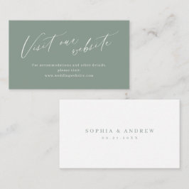 Sage Green script minimalistische website Insert k Plaatskaartje