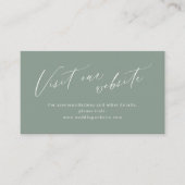 Sage Green script minimalistische website Insert k Plaatskaartje (Voorkant)