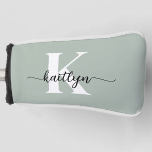 Sage Green Script Monogram Golfheadcover
