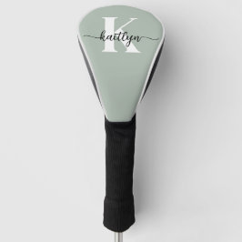 Sage Green Script Monogram Golfheadcover