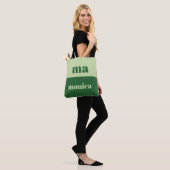 Sage green script monogram initial Tote Bag (Op model)