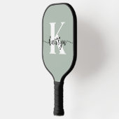 Sage Green Script Monogram Pickleball Paddle (Links)