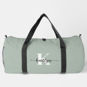 Sage Green Script Monogram Plunjezak (Achterkant)