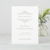 Sage Green  Sieraden Save The Date (Staand voorkant)