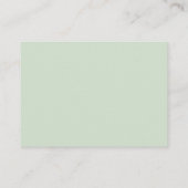 Sage Green Silly Goose Coquette Baby Shower Informatiekaartje (Achterkant)