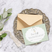 Sage Green Silly Goose Coquette Baby Shower Informatiekaartje