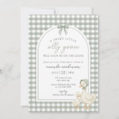 Sage Green Silly Goose Storybook Baby Shower Kaart (Voorkant)